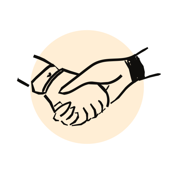 A handshake.